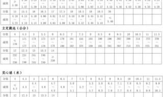 2022年福建厦门体育中考评分标准